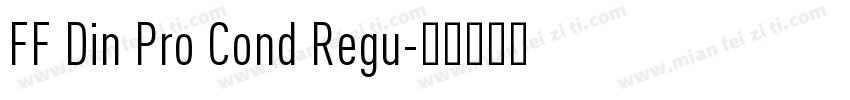 FF Din Pro Cond Regu字体转换